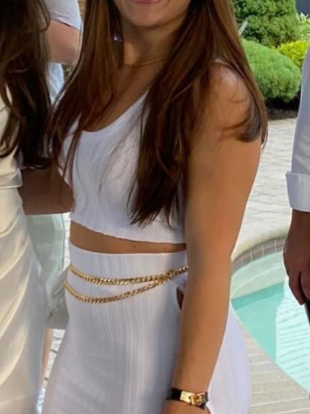 Cotton citizen White Ribbed Two-Piece Tank & Midi Skirt Dress